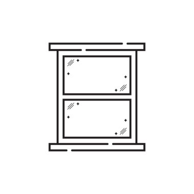 pencere simgesi vektör şablonu çizim logosu tasarımı