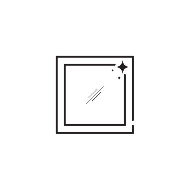 pencere simgesi vektör şablonu çizim logosu tasarımı