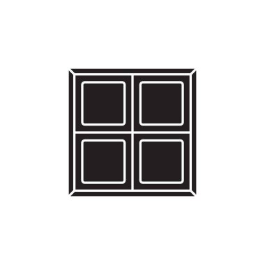 pencere simgesi vektör şablonu çizim logosu tasarımı