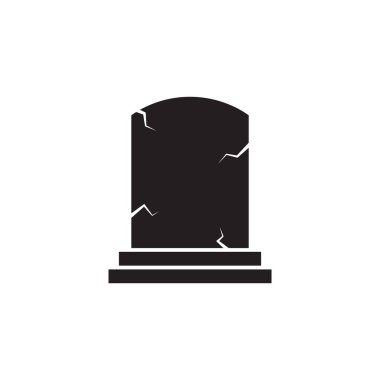 Bir mezar taşının minimalist çizimi, ölümü, yasını ve anıları simgeliyor.