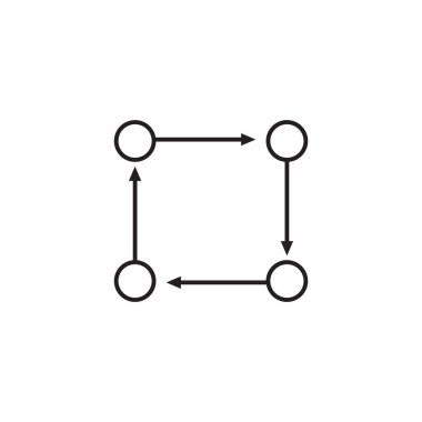 veri akışı simgesi vektör şablon logo tasarımı