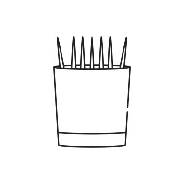 kürdan ikonu vektör şablonu çizim logosu tasarımı