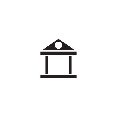 A clean, minimalist icon of a building, perfect for architectural projects, city planning, real estate branding, and digital design. clipart