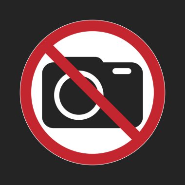 İzole edilmiş resim işareti yok, kamera yok, kayıt videosu yasak, fotoğraf çekilmesine izin yok