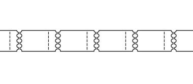 Kusursuz tasarım indirimli fiyat alışveriş kuponu ana hatları, indirimli yüzde bilet izole edilmiş siyah sembol, basit satış fiyatı kuponunun vektör çizimi