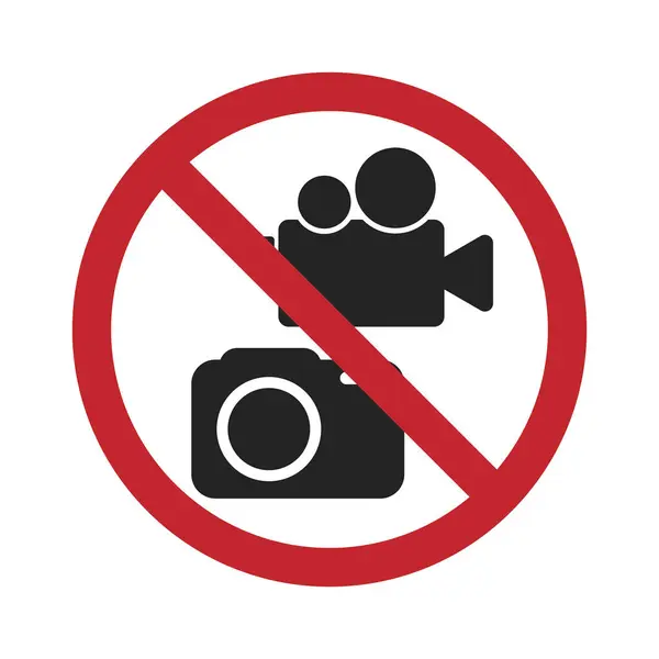 İzole edilmiş resim işareti yok, kamera yok, kayıt videosu yasak, fotoğraf çekilmesine izin yok