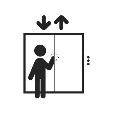 Yazdırılabilir etiket tasarımı tehlike işareti Asansör, tren, otobüs kapısı