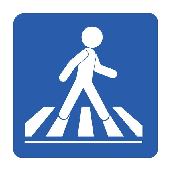 Yaya geçidinin çapraz yürüyüşü için yürüyen, yürüyen bir adamın izine rastladık.