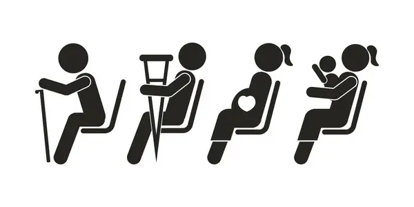 Yazdırılabilir sarı etiket öncelikli koltuk, yaşlı, engelli, hamile, çocuklu kadın, otobüs taşımacılığı veya halka açık alan tabelası için