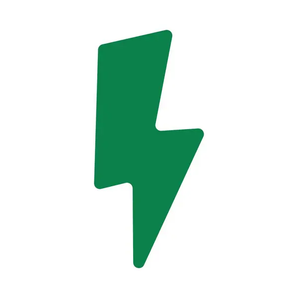 İzole edilmiş illüstrasyon yeşil elektrik yıldırım simgesi geri dönüşüm elektrik enerjisi, ekoloji, ekoloji, güneş paneli, elektrikli araç, pil, güç