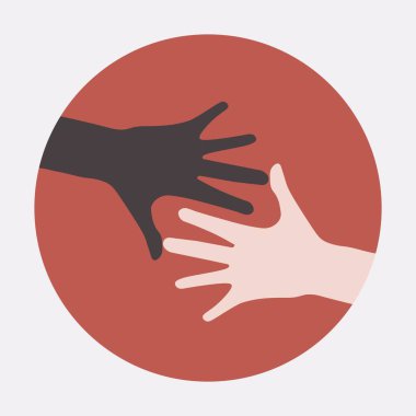 Birbirine yardım eden birçok el, birlikte çalıştığımız ve birbirimize yardım ettiğimiz zaman, zorlukların üstesinden gelebileceğimizi ve daha büyük hedeflere ulaşabileceğimizi gösterir, sembol hayırseverliği,