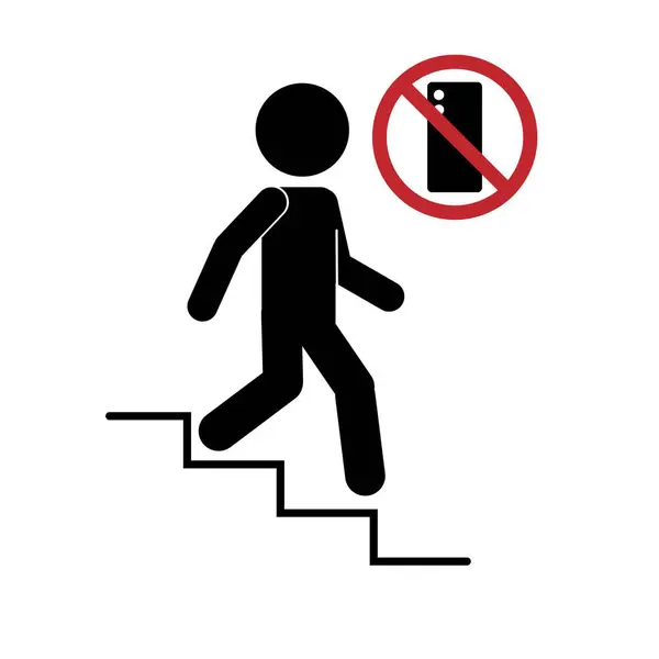 Yazdırılabilir etiket: Siyah sarı dikdörtgen işaretli adam kırmızı çizgili Ctari 'den aşağı iniyor.