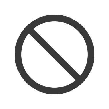 Paket koyu ve ince kısıtlama ayarlandı, yapmayın, yasaklar siyah gri yuvarlak simge işareti geçti