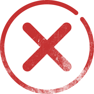 İzole kontrol işareti evet hayır, doğru yanlış kırmızı ve yeşil renkte