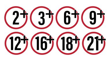 Yaş sınırlaması 2, 3, 6, 9, 12, 16, 18, 21 artı yaş