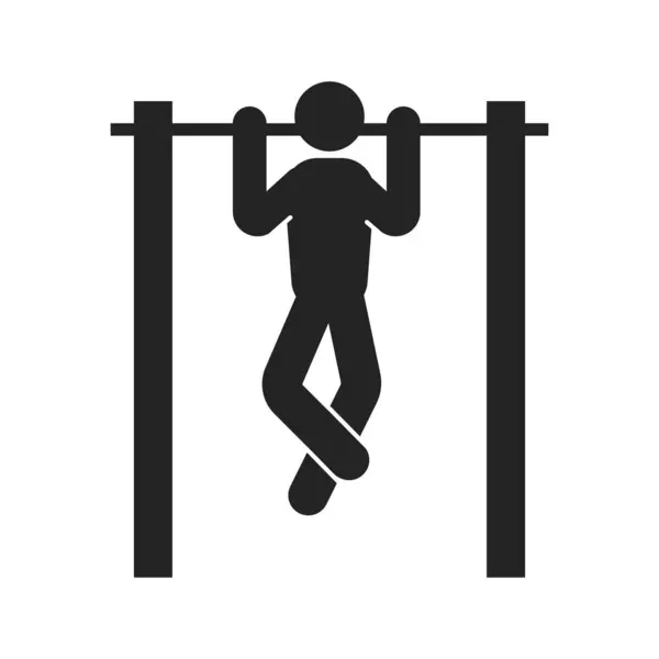 stock vector Isolated fitness icon, pullup bar sign, gym exercise pictogram