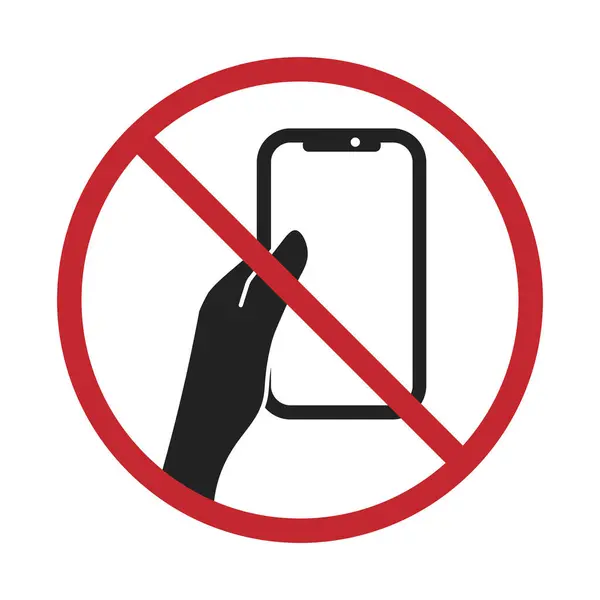 İzole edilmiş yuvarlak işaret: Cep telefonu kullanmayın, cep telefonu yasak, cep telefonu yasak