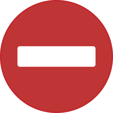 Çember Yuvarlak işareti girilmiyor, kırmızı izole etikette avuç içi hareketini durdurma yasağı