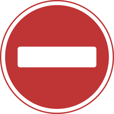 Çember Yuvarlak işareti girilmiyor, kırmızı izole etikette avuç içi hareketini durdurma yasağı