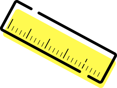 Cetvel, basit bir düz stil okulu ve ofis sabit çizim simgesi, sembol