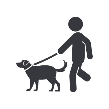 İzole köpek tasması veya ip kayışı zorunlu uyarı üçgeni işareti, köpek, k9, hayvan, hayvan işareti