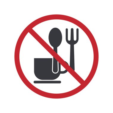 Dikkat edin, kırmızı halkalı çatal, kaşık ve fincanla yiyip içmeyin.