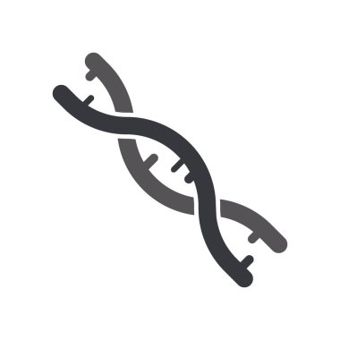 Genetik materyali temsil eden, sağlığı, biyolojiyi ve hücresel işlevleri sembolize eden, DNA ve RNA simgelerinin izole edilmiş çizimi