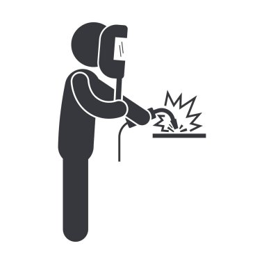 Elektrik kıvılcımlarıyla izole kaynak maskesi ve gözlükler, inşaat ve mühendislik kaynakçılığının hassasiyetini, gücünü ve işçiliğini simgeliyor.