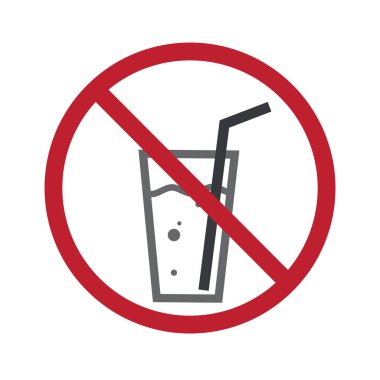 Kırmızı karalanmış plastik saman simgesi, plastik saman yok, istek üzerine saman, çevre kampanyası için imza