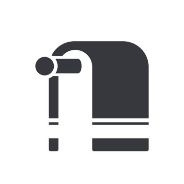 Asılı havlunun, banyo aksesuarının, tuvalet hijyeninin, otel tesisinin, umumi tuvaletin, temiz tekstil ikonunun izole edilmiş resimli sembolü..