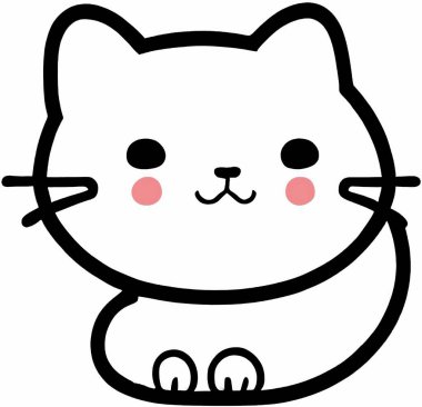 Yaratıcı bu minimalist parçada bir kedinin bıyıklarının ince özelliklerini vurgular, sadece ince çizgiler kullanarak bıyıkları ve şirin.