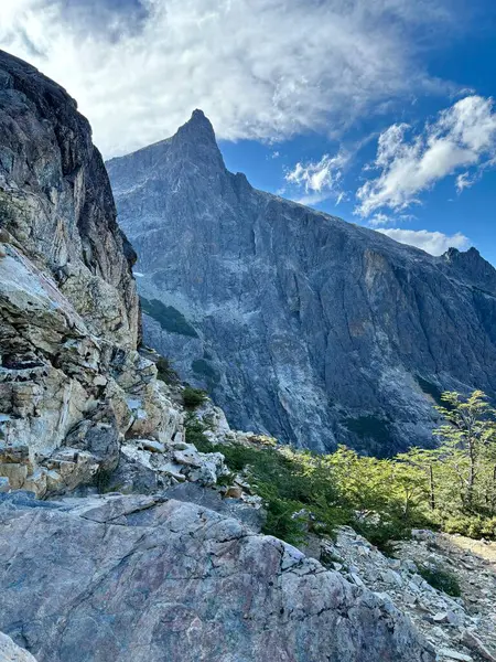 Bariloche, Nahuel Huapi Parkındaki güzel dağlar. Laguna Jakob 'a gidiyorum. Yüksek kalite fotoğraf