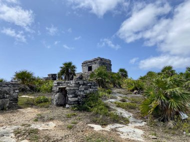 Tulum, Riviera Maya 'daki Maya harabeleri. Meksika mı? Yüksek kalite fotoğraf
