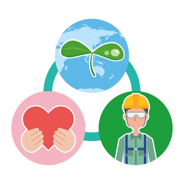 Image Ehs Environment Health Safety — 스톡 벡터