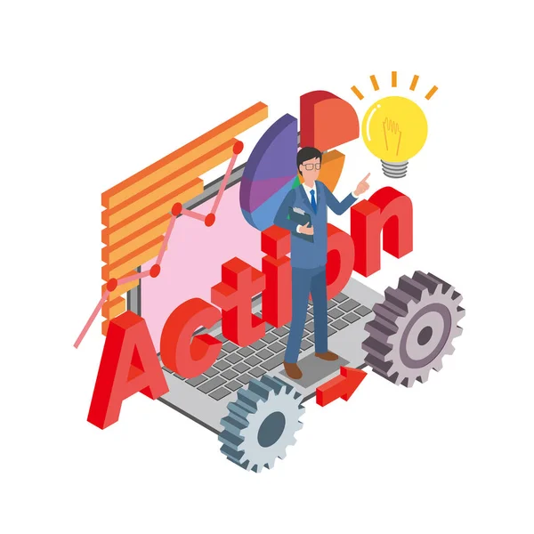 Pdca Cycle Action Illustration Image — Image vectorielle