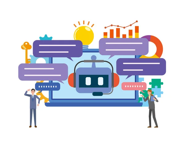 İnsanlar Al ile sohbet ediyorlar.