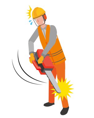 Elektrikli testere kullanırken kaza