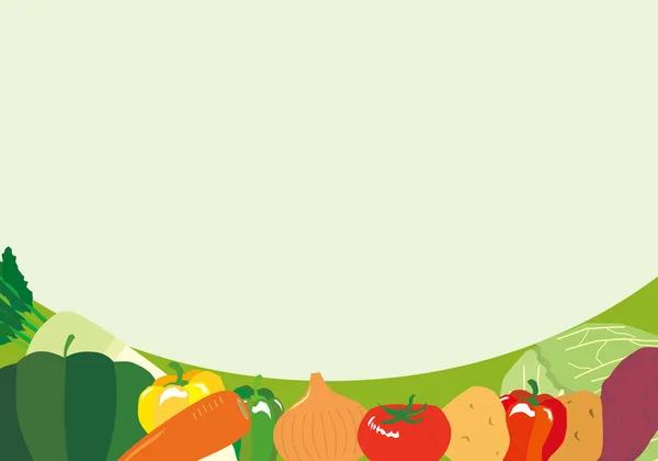 Ilustrasi Bingkai Dari Berbagai Sayuran - Stok Vektor