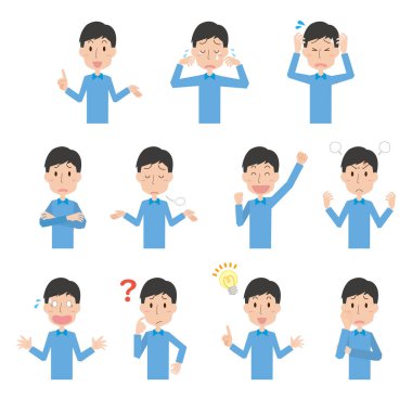 Her gün erkek yüz ifadesi çizimi