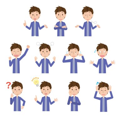 Erkek yüz ifadesi çizimi