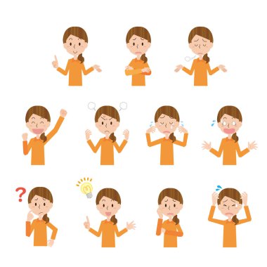 Kadın yüz ifadesi çizimi