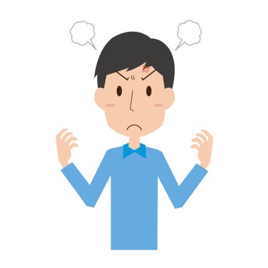 çok kızgın genç adam