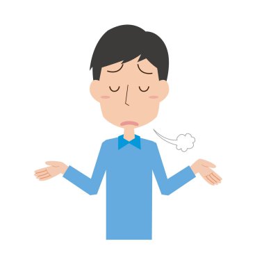 İç çeken genç bir adam