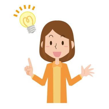 İlham veren genç bir kadın.