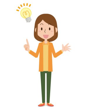 İlham veren genç bir kadın.