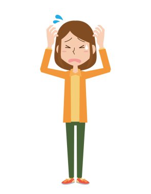 genç kadın Trouble