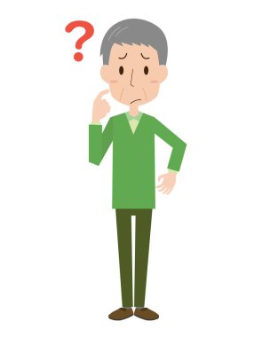 Şüphesi olan kıdemli adam.