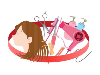 Güzellik salonu resim illüstrasyonu