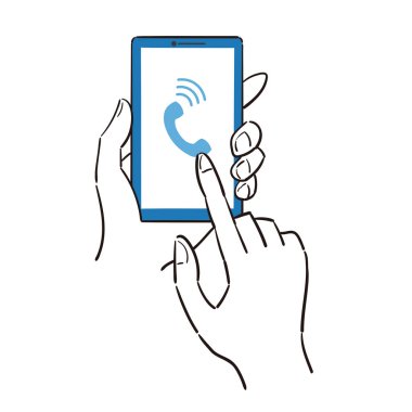 Telefon eden bir elin resmi.