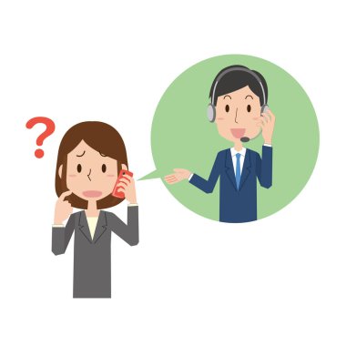 Bir kadın çağrı merkezine soru soruyor.